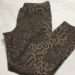 Dear John Skinny Jeans, Leopard Print, Size 30